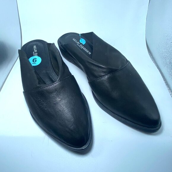 Black Leather Kelsi Dagger Womens Slip-On Loafers Size 6 Stylish & Comfortable - Picture 5 of 8